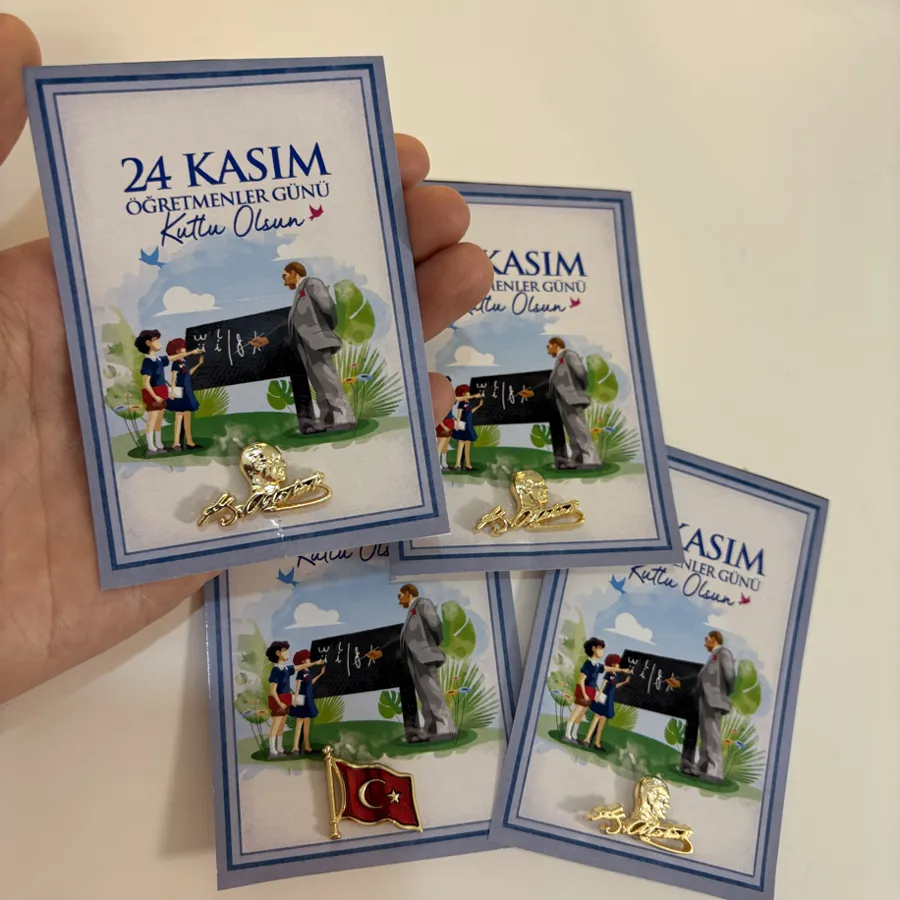 Öğretmenler Günü Kartı ve Rozet